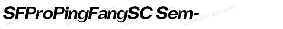 SFProPingFangSC Sem字体转换